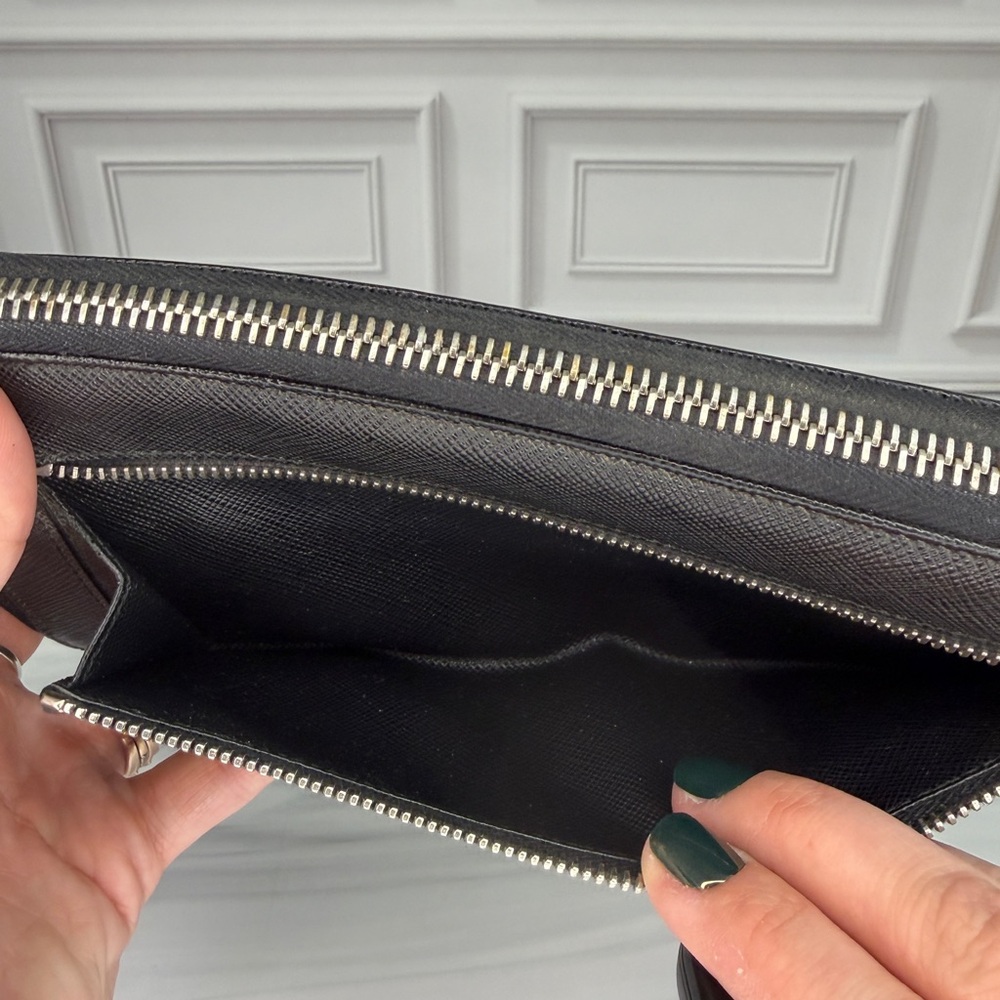 Prada Large Saffiano Leather Zip Around Travel Organizer Wallet | Full Set - Picture 11 of 11